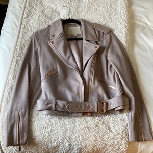 True Religion Mauve Leather Jacket